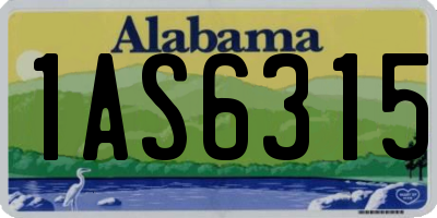 AL license plate 1AS6315