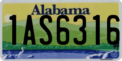 AL license plate 1AS6316