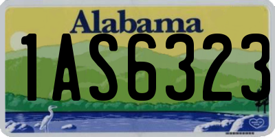 AL license plate 1AS6323