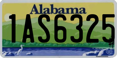 AL license plate 1AS6325