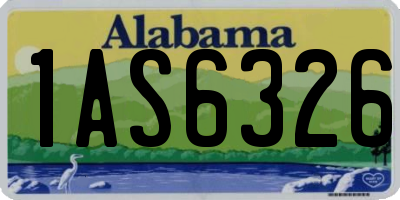 AL license plate 1AS6326