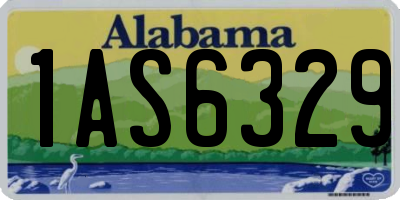 AL license plate 1AS6329