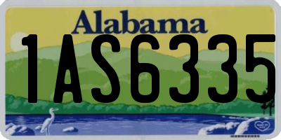 AL license plate 1AS6335