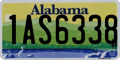 AL license plate 1AS6338