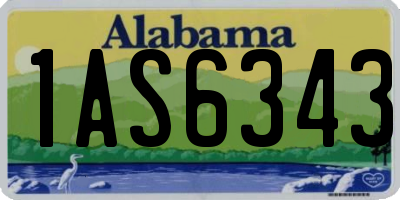 AL license plate 1AS6343