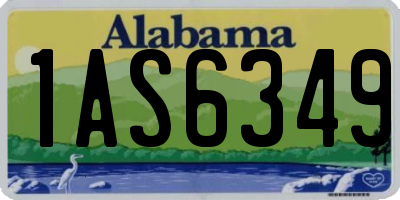 AL license plate 1AS6349