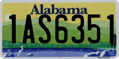AL license plate 1AS6351