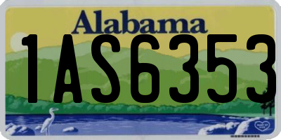 AL license plate 1AS6353