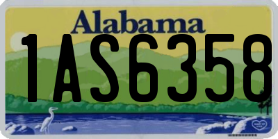 AL license plate 1AS6358
