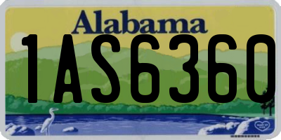 AL license plate 1AS6360