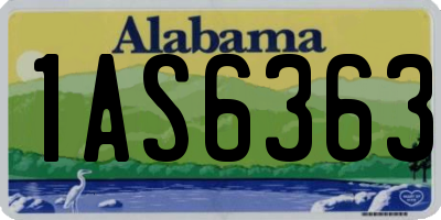AL license plate 1AS6363