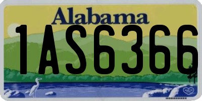 AL license plate 1AS6366