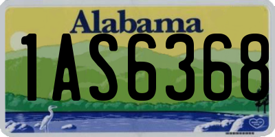 AL license plate 1AS6368