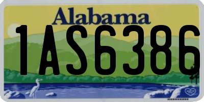 AL license plate 1AS6386