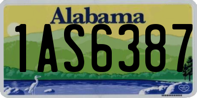 AL license plate 1AS6387