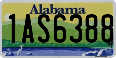 AL license plate 1AS6388