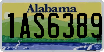 AL license plate 1AS6389