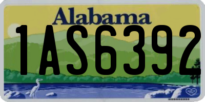 AL license plate 1AS6392