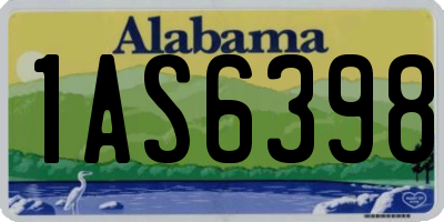AL license plate 1AS6398