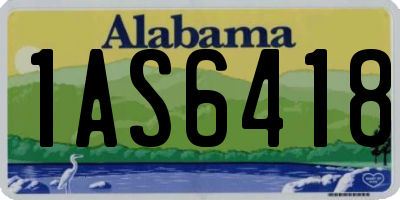 AL license plate 1AS6418