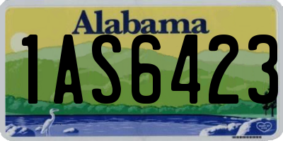 AL license plate 1AS6423