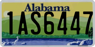 AL license plate 1AS6447