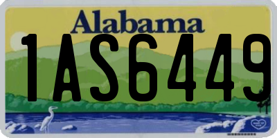 AL license plate 1AS6449