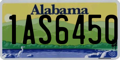 AL license plate 1AS6450