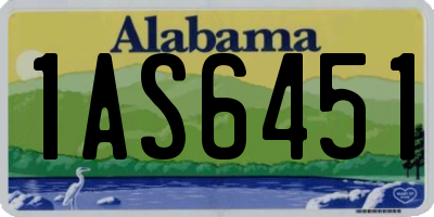 AL license plate 1AS6451