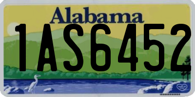AL license plate 1AS6452