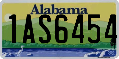 AL license plate 1AS6454