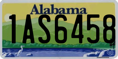 AL license plate 1AS6458