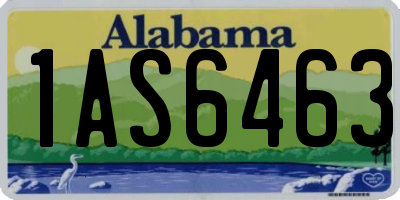 AL license plate 1AS6463
