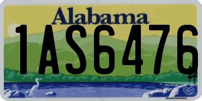 AL license plate 1AS6476