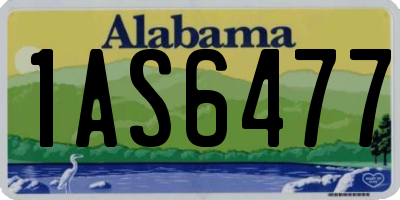 AL license plate 1AS6477
