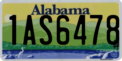 AL license plate 1AS6478