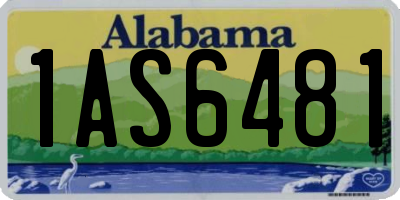AL license plate 1AS6481