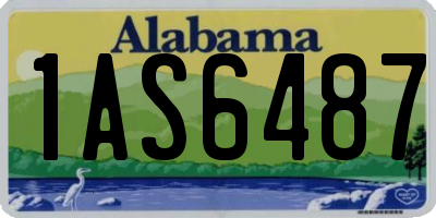 AL license plate 1AS6487