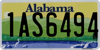 AL license plate 1AS6494