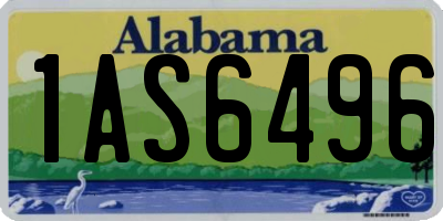 AL license plate 1AS6496