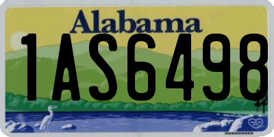 AL license plate 1AS6498