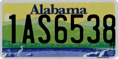 AL license plate 1AS6538