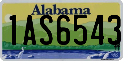 AL license plate 1AS6543