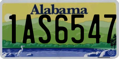 AL license plate 1AS6547