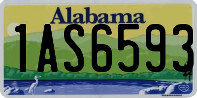 AL license plate 1AS6593