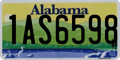 AL license plate 1AS6598