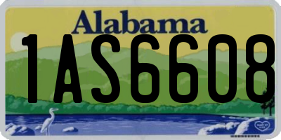 AL license plate 1AS6608