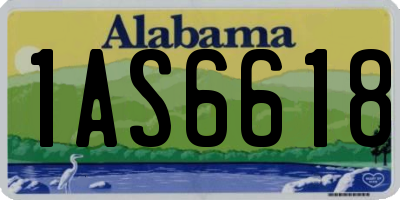 AL license plate 1AS6618