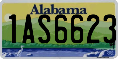 AL license plate 1AS6623