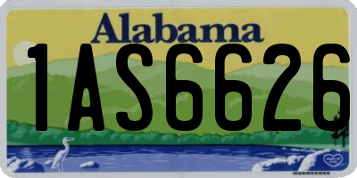 AL license plate 1AS6626